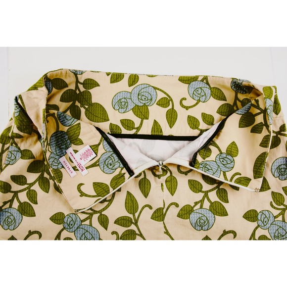 NINE & CO WEEKEND Women's Beige Rose Floral Print Mini Skirt Size 10 - Picture 2 of 6